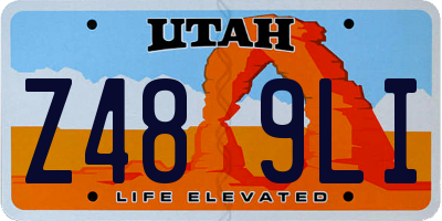 UT license plate Z489LI
