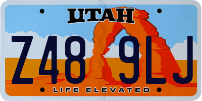 UT license plate Z489LJ