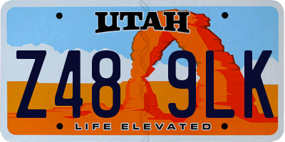 UT license plate Z489LK