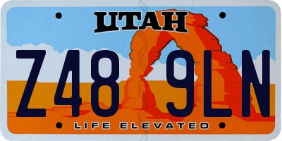 UT license plate Z489LN