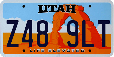 UT license plate Z489LT