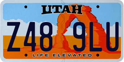 UT license plate Z489LU