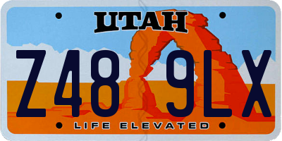 UT license plate Z489LX