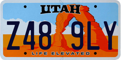 UT license plate Z489LY