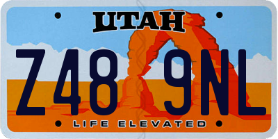 UT license plate Z489NL