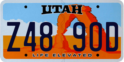 UT license plate Z489OD