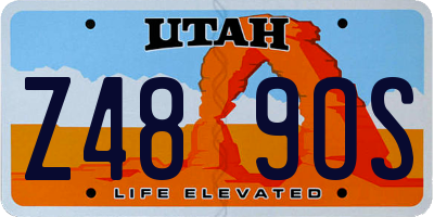 UT license plate Z489OS