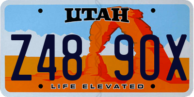 UT license plate Z489OX
