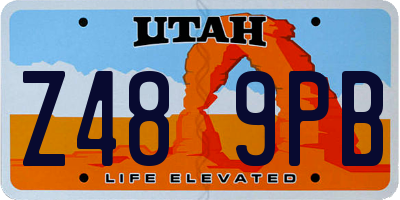 UT license plate Z489PB