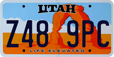 UT license plate Z489PC