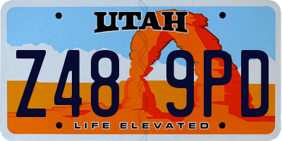 UT license plate Z489PD