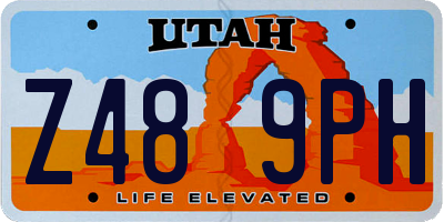 UT license plate Z489PH