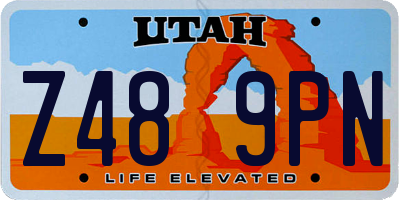 UT license plate Z489PN