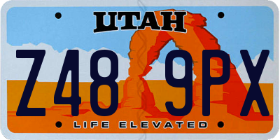 UT license plate Z489PX