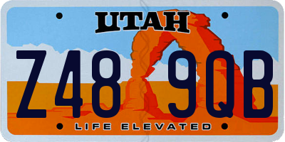UT license plate Z489QB