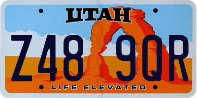 UT license plate Z489QR