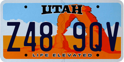 UT license plate Z489QV