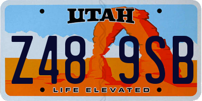 UT license plate Z489SB