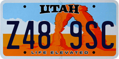 UT license plate Z489SC