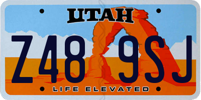 UT license plate Z489SJ
