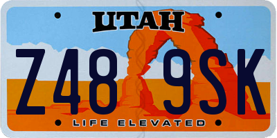 UT license plate Z489SK