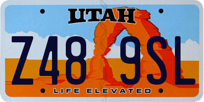 UT license plate Z489SL
