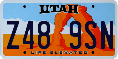 UT license plate Z489SN