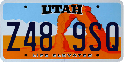 UT license plate Z489SQ