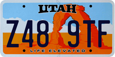 UT license plate Z489TF