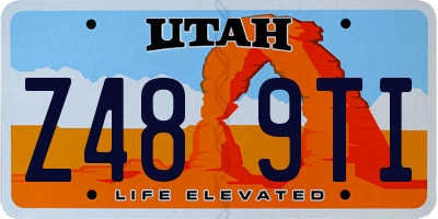 UT license plate Z489TI