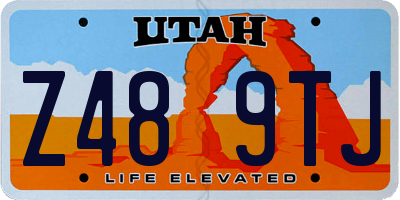 UT license plate Z489TJ