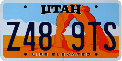 UT license plate Z489TS