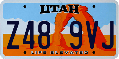 UT license plate Z489VJ