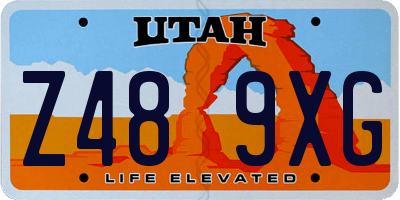 UT license plate Z489XG
