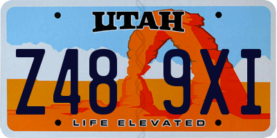 UT license plate Z489XI