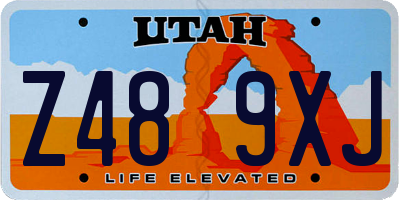 UT license plate Z489XJ