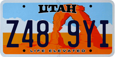 UT license plate Z489YI
