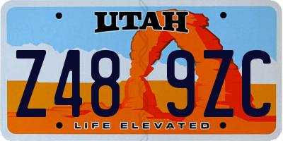 UT license plate Z489ZC