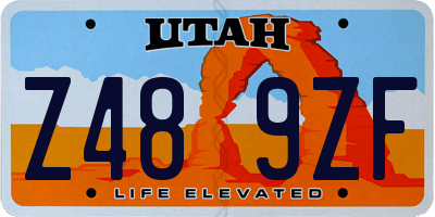 UT license plate Z489ZF