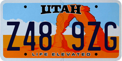 UT license plate Z489ZG