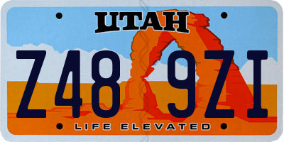 UT license plate Z489ZI