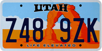 UT license plate Z489ZK