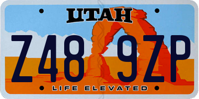 UT license plate Z489ZP