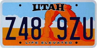 UT license plate Z489ZU