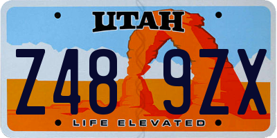UT license plate Z489ZX
