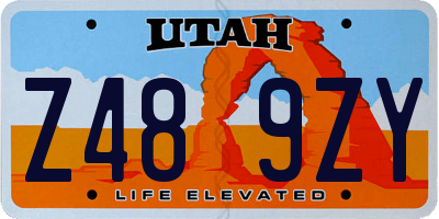 UT license plate Z489ZY