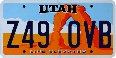 UT license plate Z490VB