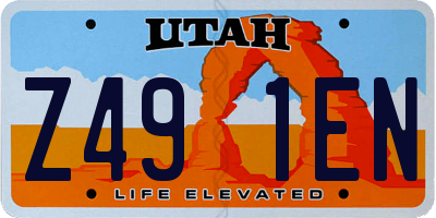 UT license plate Z491EN