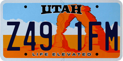 UT license plate Z491FM