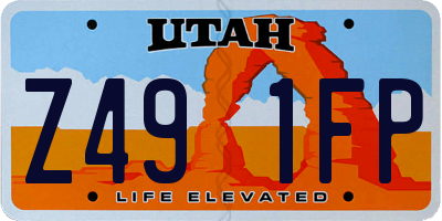 UT license plate Z491FP
